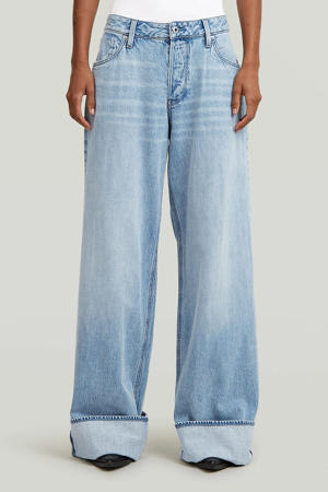 wide leg jeans light blue denim