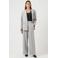 YAS wide leg regular waist casual broek lichtgrijs