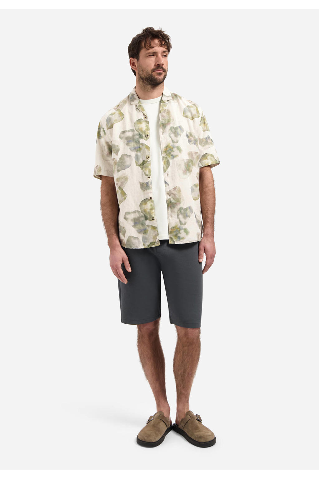 No Excess regular sweatshort groen