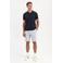 No Excess regular chino short grijsblauw