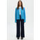 Selected vest met wol blauw gebreid