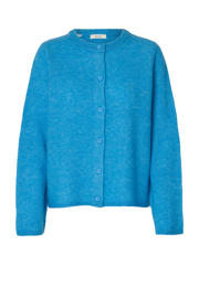 thumbnail: Selected vest met wol blauw gebreid