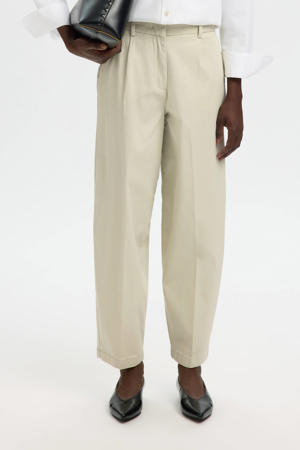 barrel high waist broek ecru