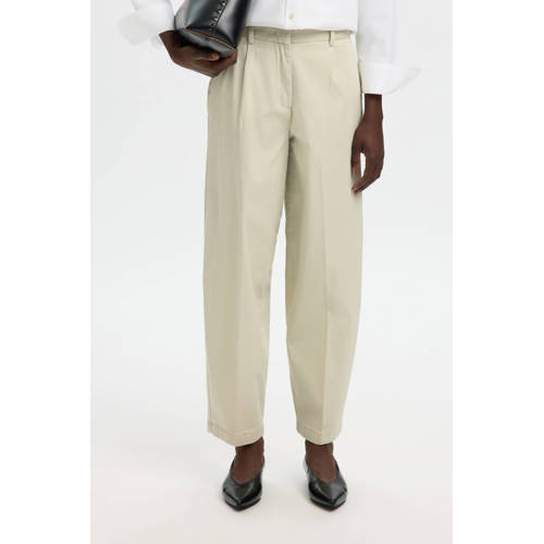 SELECTED FEMME barrel high waist broek ecru afbeelding