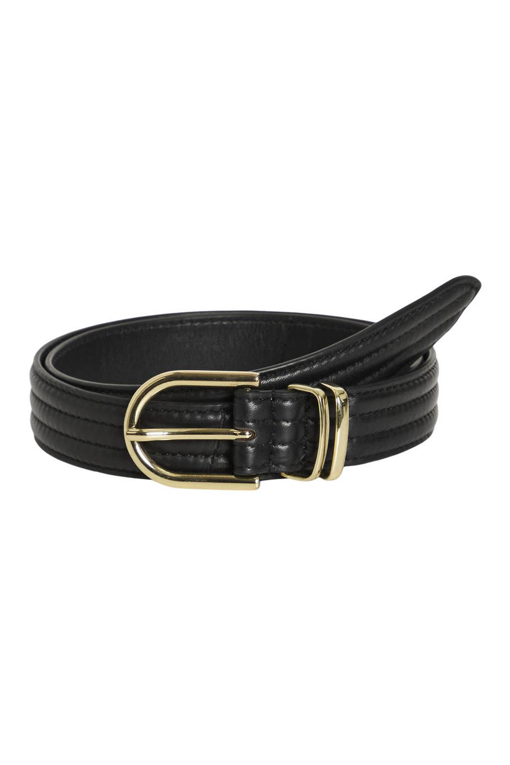 VILA leren riem VIBOXY zwart