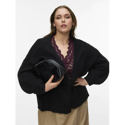 VERO MODA CURVE vest zwart gebreid afbeelding