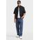 Redefined Rebel loose gestreept casual overhemd zwart