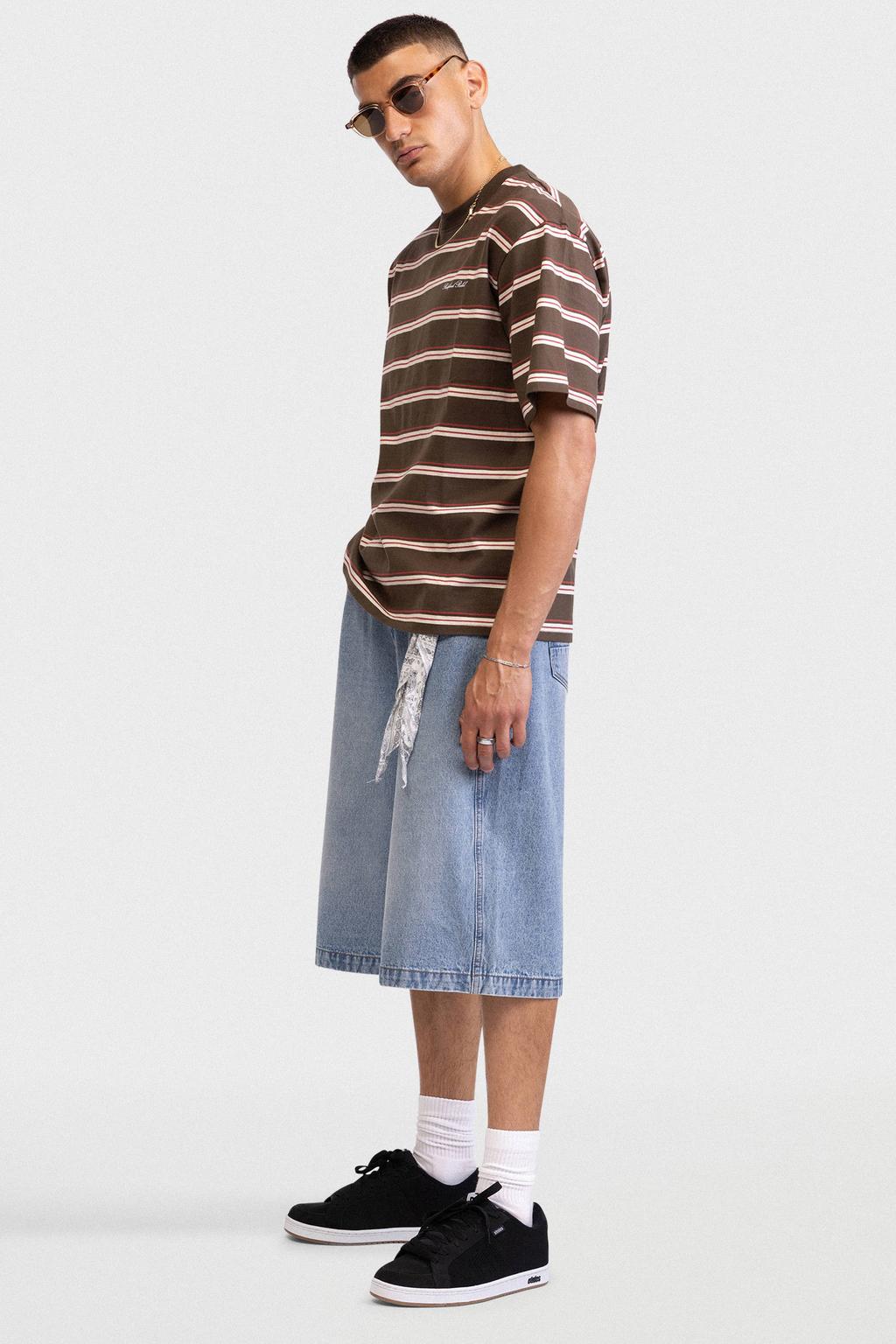 Redefined Rebel baggy short light blue denim