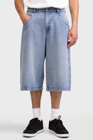 baggy short light blue denim