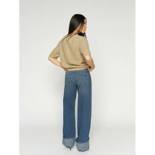 Mos Mosh wide leg jeans medium blue denim afbeelding