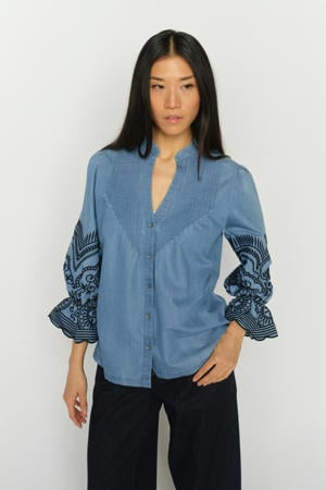 blouse blauw