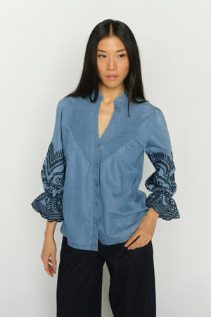 blouse blauw