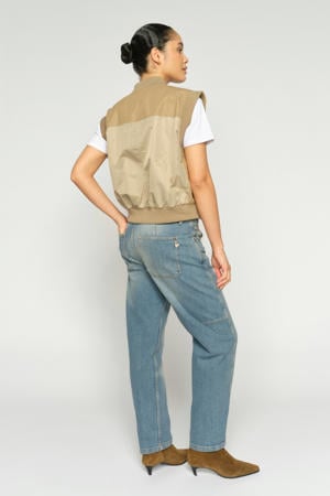 straight leg jeans medium blue denim