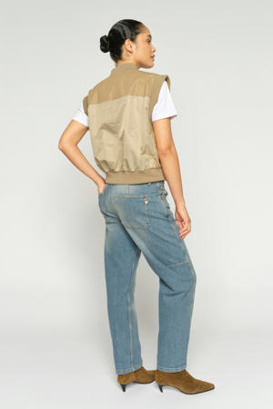straight leg jeans medium blue denim