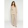 Mos Mosh wide leg high waist gestreepte capri zand