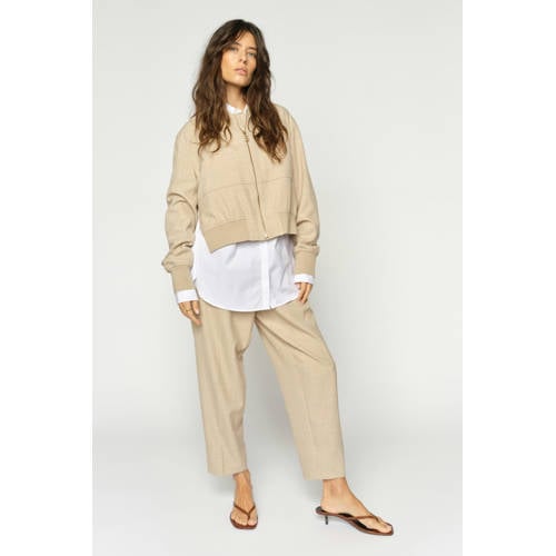 Mos Mosh relaxed high waist broek beige afbeelding