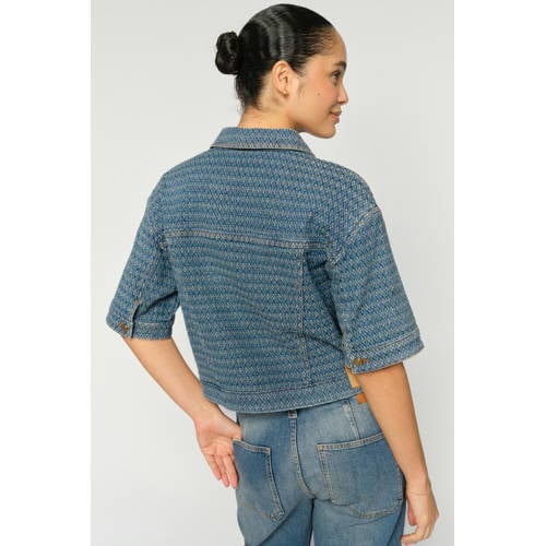 Mos Mosh blouse medium blue denim afbeelding