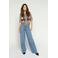Mos Mosh high waist wide leg jeans medium blue denim