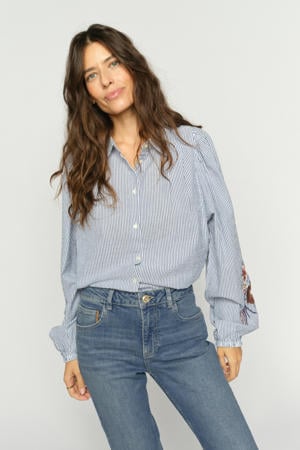 gestreepte blouse blauw