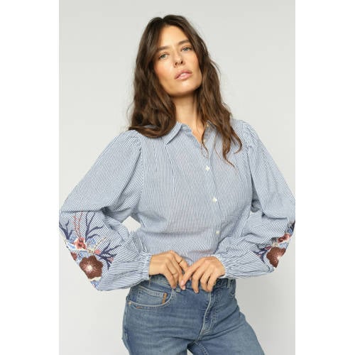 Mos Mosh gestreepte blouse blauw afbeelding