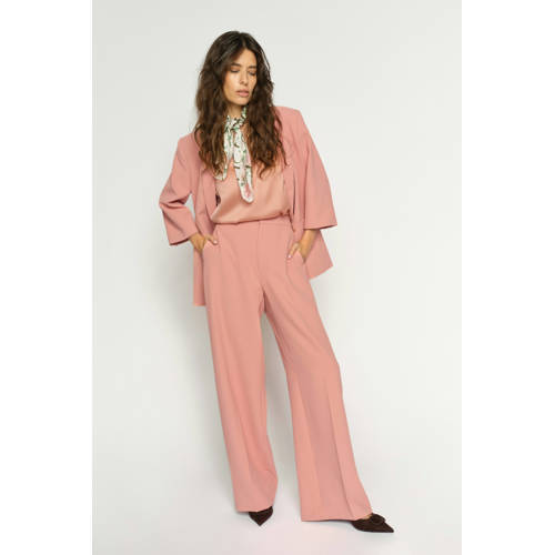 Mos Mosh Wide leg high waist pantalon roze afbeelding