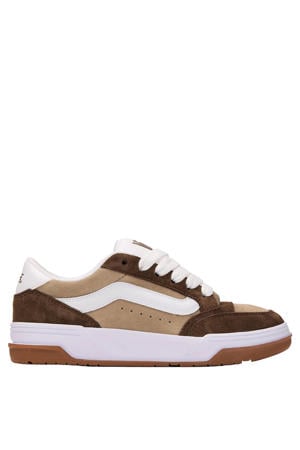 Hylande suede sneakers donkerbruin/beige