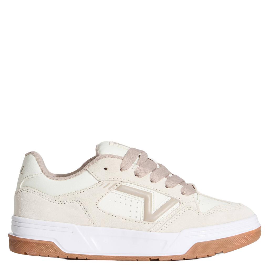 Ecru en roze heren Vans Upland leren sneakers met veters