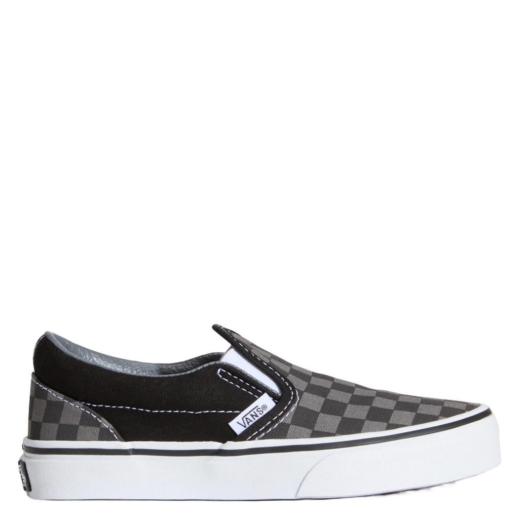 Zwart en grijze jongens en meisjes VANS Slip-On sneakers van canvas