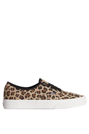 Authentic Animalier sneakers met panterprint lichtbruin