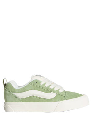 KNU Skool suede sneakers olijfgroen/wit