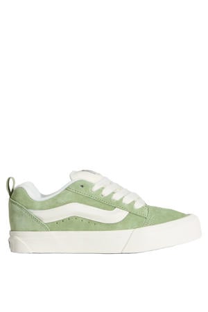 KNU Skool suede sneakers olijfgroen/wit