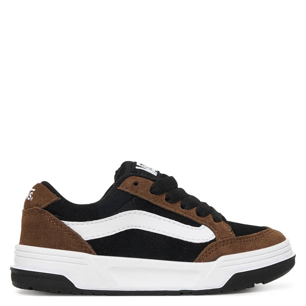Zwart en bruine jongens en meisjes VANS Hylane suede sneakers van leer met veters