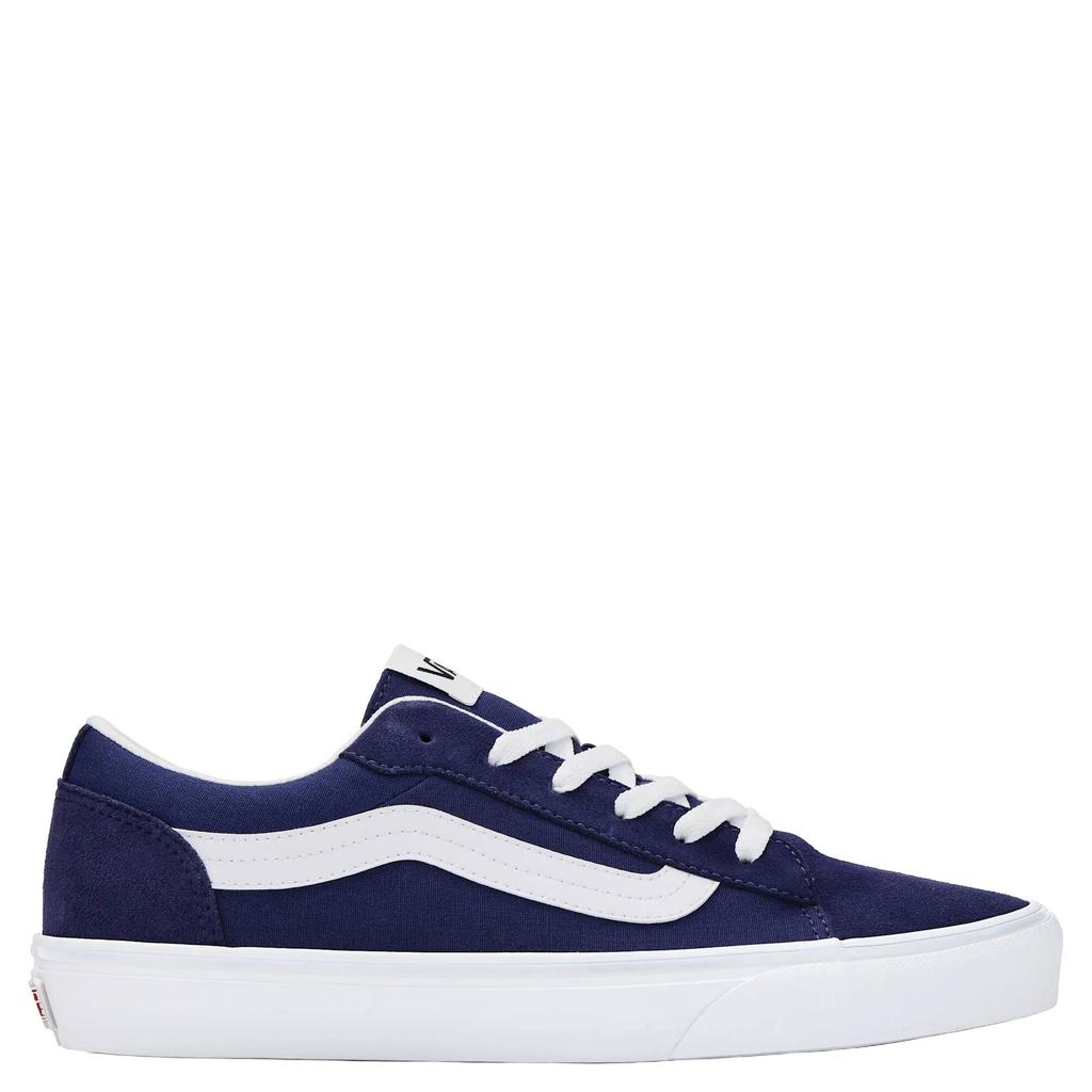 Blauw en witte heren Vans Vero LS suede sneakers van leer met veters