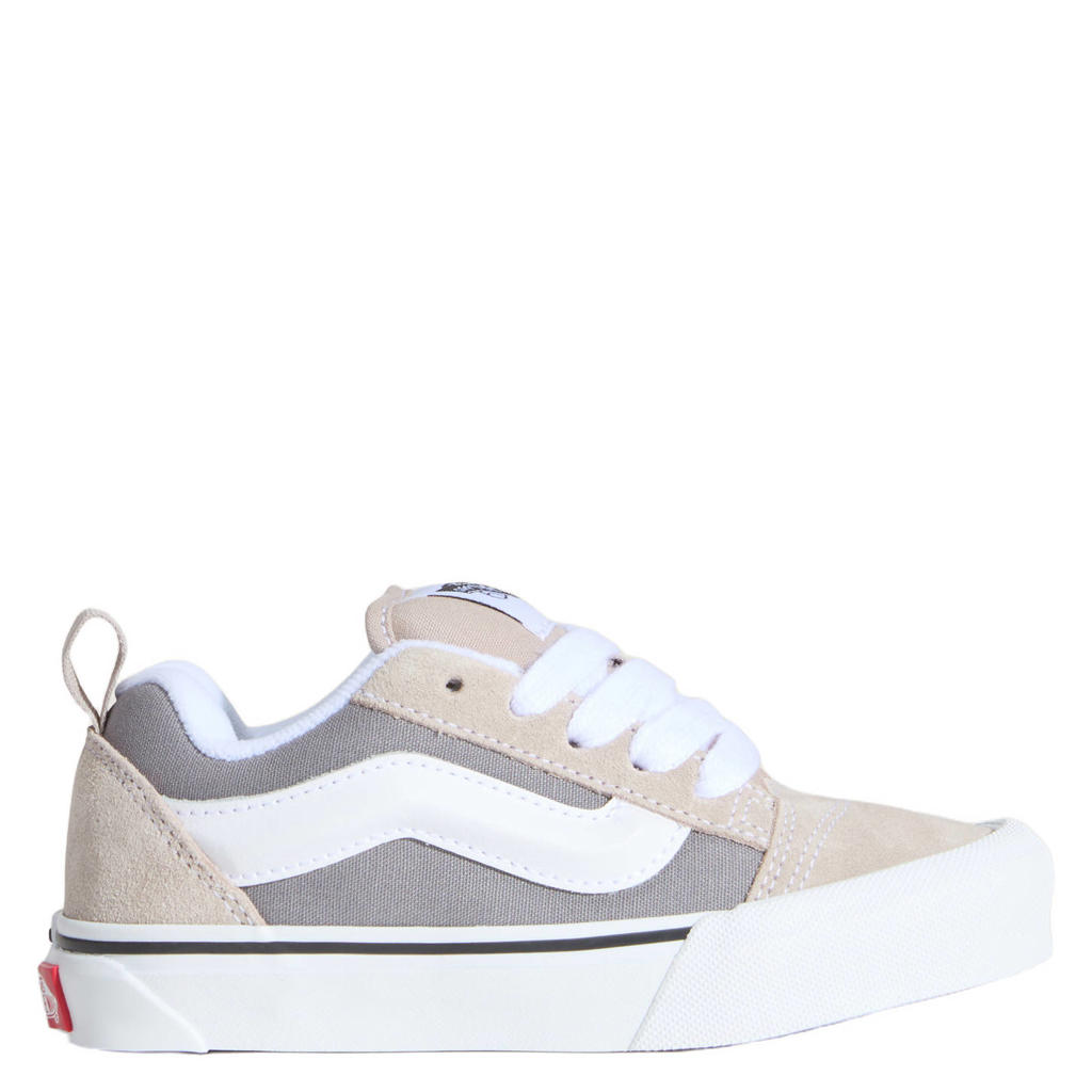 Roze en grijze jongens en meisjes VANS Knu Skool suede sneakers van leer met textiel met veters
