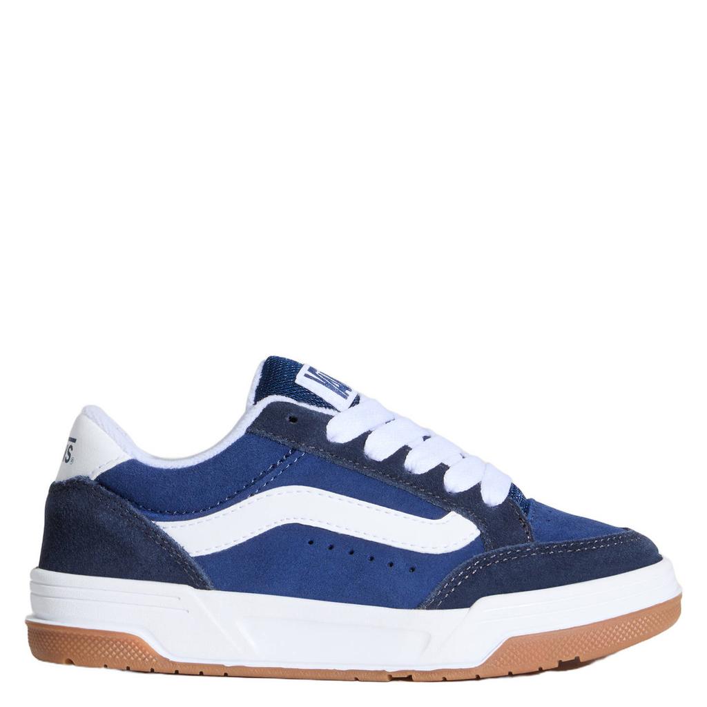 Blauw en donkerblauwe jongens en meisjes Vans Hylane suede sneakers van leer met veters