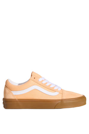 Old Skool suede sneaker lichtoranje/wit