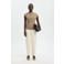 Selected asymmetrische top beige