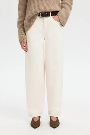 high waist barrel jeans ecru