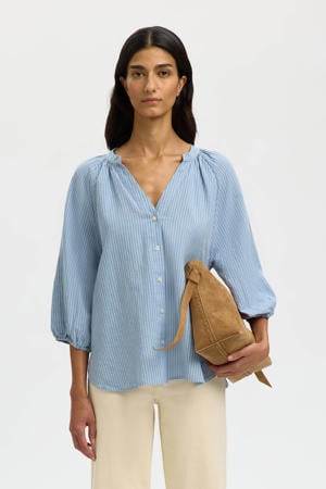 SELECTED FEMME SLFFENJA LS T-Neck Top B NOOS, wit (snow white), M SELECTED FEMME SLFFENJA LS T-Neck Top B NOOS, wit (snow white), M