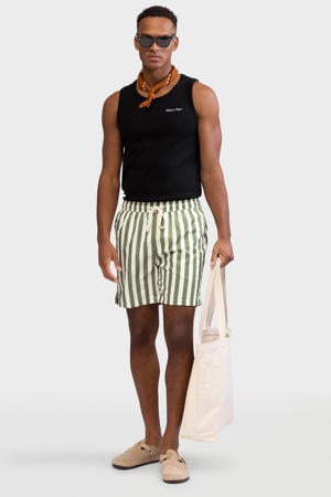 katoenen regular fit tanktop - zwart