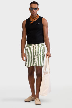 katoenen regular fit tanktop - zwart