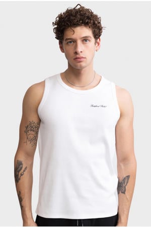 katoenen regular fit tanktop - wit