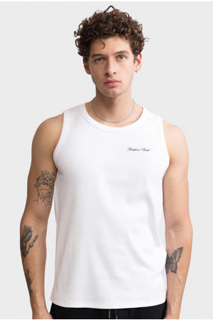 katoenen regular fit tanktop - wit