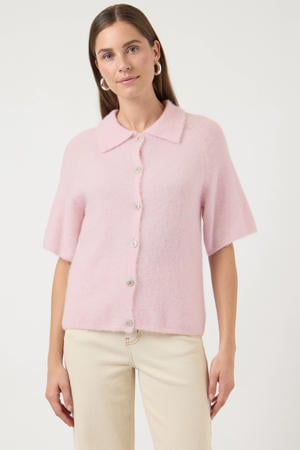 vest lichtroze gebreid