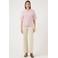 YAS vest lichtroze gebreid