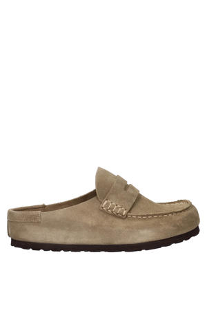 Naples Wrapped suède clogs taupe