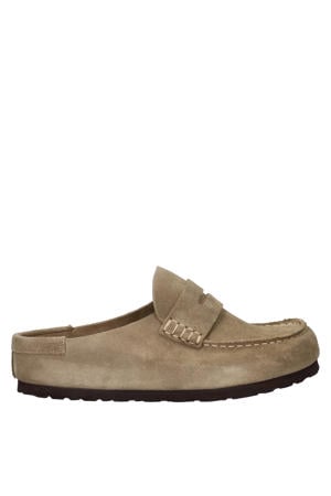 Naples Wrapped suède clogs taupe