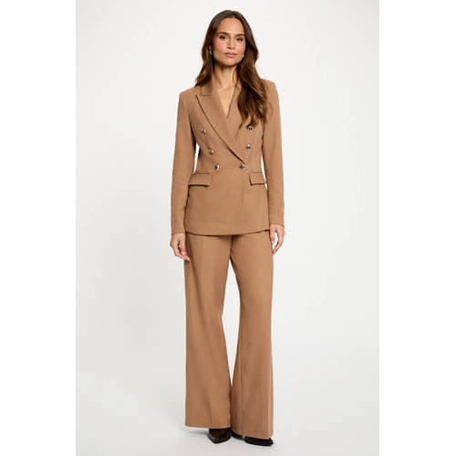 Morgan wide leg regular waist pantalon bruin afbeelding