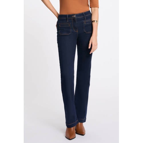 Morgan high waist bootcut jeans dark blue denim afbeelding