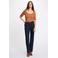 Morgan high waist bootcut jeans dark blue denim